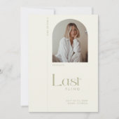 Moderne Sage "Last Fling" Bachelorette Foto Kaart (Voorkant)