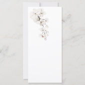 Moderne Sage Vert Orchidées Blanches Menu Mariage (Dos)