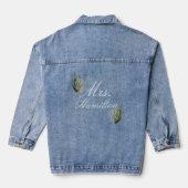 Moderne Saguaro Cactus Bruiloft Mrs bruid Denim Jacket (Achterkant)