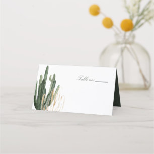 Moderne Saguaro Cactus Trouwplaats Kaarten