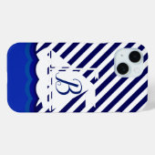 Moderne Sailboot Monogram Aangepast Case-Mate iPhone Case (Achterkant (horizontaal))