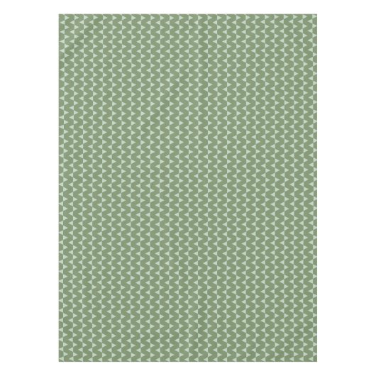 Moderne Saliegroene Driehoek Kerst Geometrisch Tafelkleed (Voorkant)