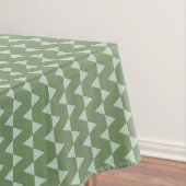 Moderne Saliegroene Driehoek Kerst Geometrisch Tafelkleed (Voorbeeld)