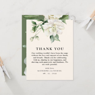 Moderne Saliegroene Eucalyptus Dankjewel Huwelijk Kaart