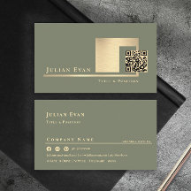 Moderne Saliegroene Scannbare QR-code Minimalistis