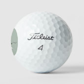 Moderne Saliegroene Script Monogram Golfballen (Logo)