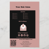 Moderne Salon Cadeaubon Promotie Flyer (Achterkant)