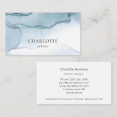 Moderne, salon, minimaliste, carte de visite aquar (Devant / Derrière)