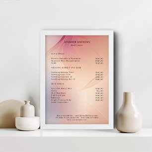 Moderne Salon Prijslijst Poster