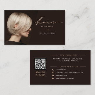 Moderne Salon QR Code Kapsalon Visitekaartje