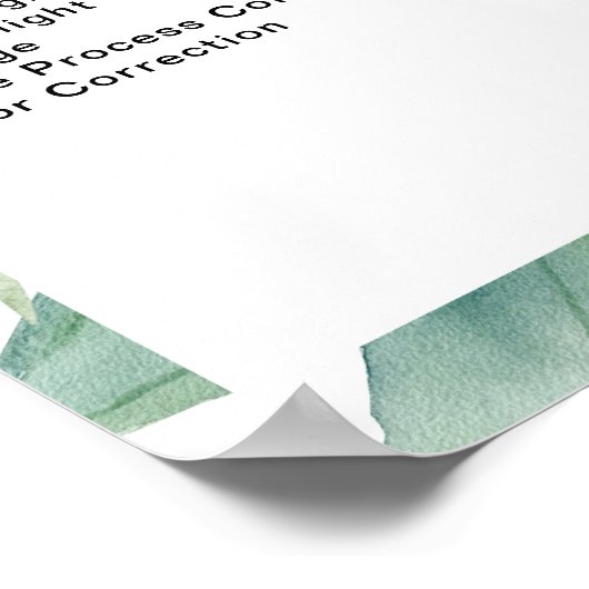 Moderne Salon Waterverf Tropische prijslijst Poster (Hoek)