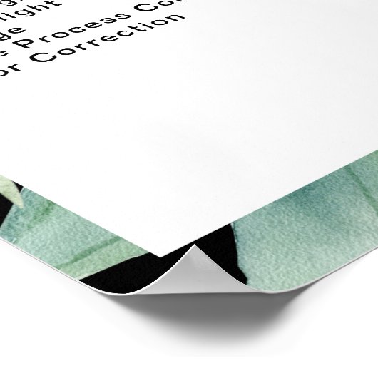 Moderne Salon Waterverf Tropische prijslijst Poster (Hoek)