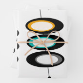 Moderne satelliet van de middeleeuwen  inpakpapier vel (In situ)