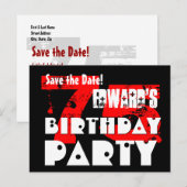 Moderne Save the Date 75th Verjaardagsfeest V21 Aankondigingskaart (Voorkant / Achterkant)
