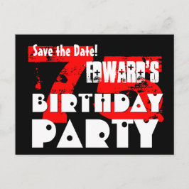 Moderne Save the Date 75th Verjaardagsfeest V21 Aankondigingskaart