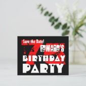 Moderne Save the Date 75th Verjaardagsfeest V21 Aankondigingskaart (Staand voorkant)