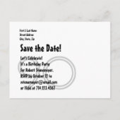 Moderne Save the Date 90th Verjaardagsfeest V90F Aankondigingskaart (Achterkant)