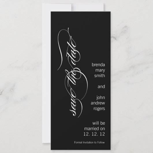 Moderne 'Save the Date'-aankondiging template Save The Date (Voorkant)