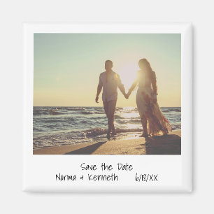 Moderne Save the Date Instant Foto Bruiloft Magneet