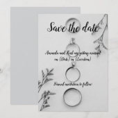Moderne Save the Date Kaart (Voorkant / Achterkant)