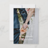 Moderne Save the Date Kaart met aangepaste RSVP-ka (Voorkant)