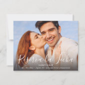 Moderne Save the Date met koppel foto (Voorkant)
