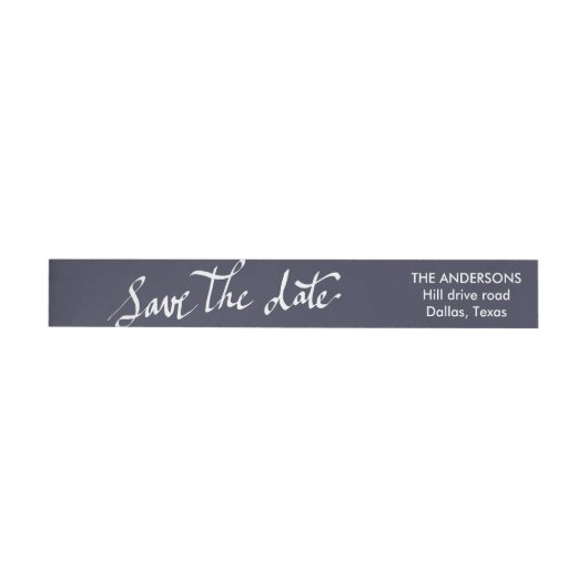 Moderne Save the Date Typografie Script Navy Blue (Individueel)