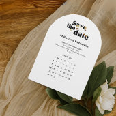 Moderne Save the Date | Zwart witte bruiloft Kaart