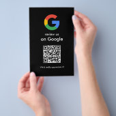 Moderne Scan om Google QR-code bedrijfsbord te beo Flyer (Hand)