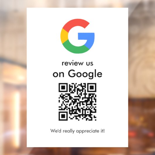 Moderne Scan om Google QR-code bedrijfsbord te beo Raamsticker (Vel 2)