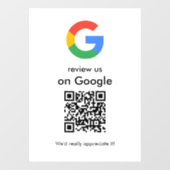 Moderne Scan om Google QR-code bedrijfsbord te beo Raamsticker (Vel)