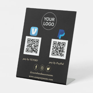 Moderne scan om Venmo PayPal je Logo te betalen Reclamebord Met Voetstuk