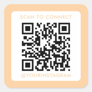 Moderne scan om zakelijke marketing QR-code te ver Vierkante Sticker