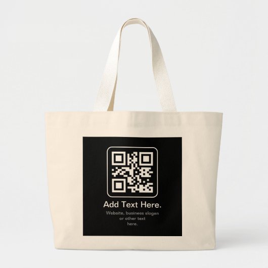 Moderne scanbare QR-code Grote Tote Bag (Voorkant)