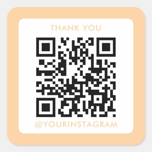 Moderne scanbare zakelijke marketing QR-code Vierkante Sticker (Voorkant)