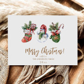 Moderne scandi elegante script Kerstmis Kaart