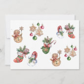 Moderne scandi elegante script Kerstmis Kaart (Achterkant)