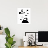 Moderne scandi wees dapper kinderkamer poster (Thuiskantoor)