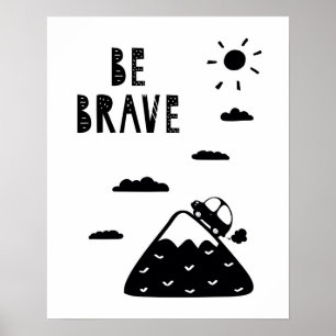 Moderne scandi wees dapper kinderkamer poster
