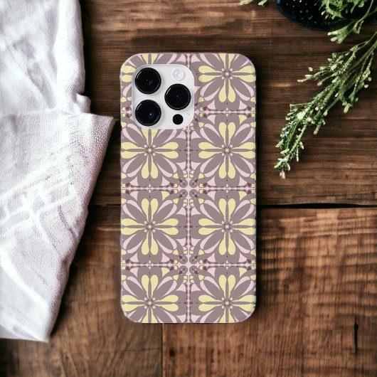 Moderne Scandinavische boter Geel Roze Grijze Ontw Case-Mate iPhone Case