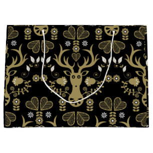 Moderne Scandinavische folk art herten Groot Cadeauzakje