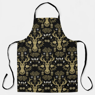 Moderne Scandinavische folk art herten Schort