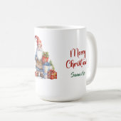 Moderne Scandinavische kerstkabouter met geschenke Koffiemok (Voorkant rechts)