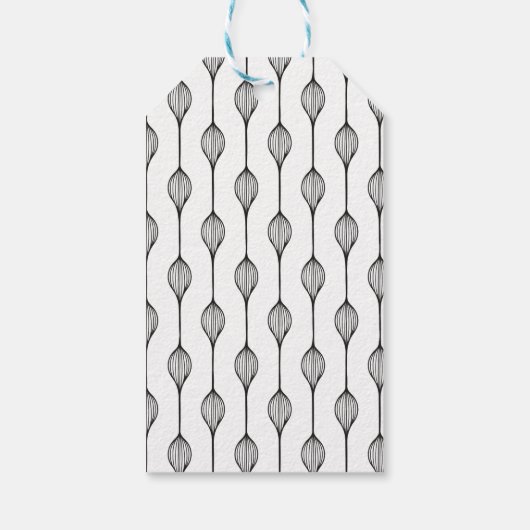 Moderne Scandinavische Kerstmis Cadeaulabel (Achterkant)