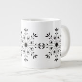 Moderne Scandinavische kerstsneeuwvlok Extra Grote Beker (Voorkant rechts)