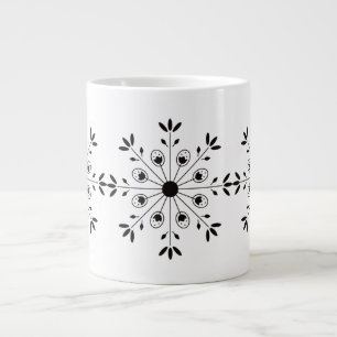Moderne Scandinavische kerstsneeuwvlok Extra Grote Beker