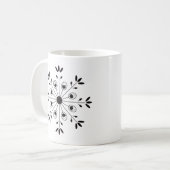 Moderne Scandinavische kerstsneeuwvlok Koffiemok (Voorkant links)