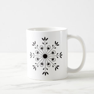 Moderne Scandinavische kerstsneeuwvlok Koffiemok