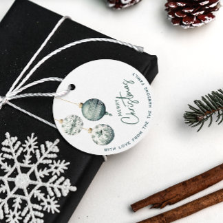 Moderne Scandinavische stijl Ornamenten Vrolijk ke Bedankjes Labels