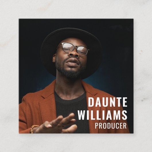 Moderne scannable Qr Code Social Media Pictogram Vierkante Visitekaartje (Voorkant)